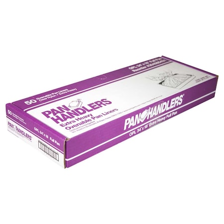 Panhandlers Pan Liner Ovenable 34x18 Flat Pack Clear, PK50 304985431